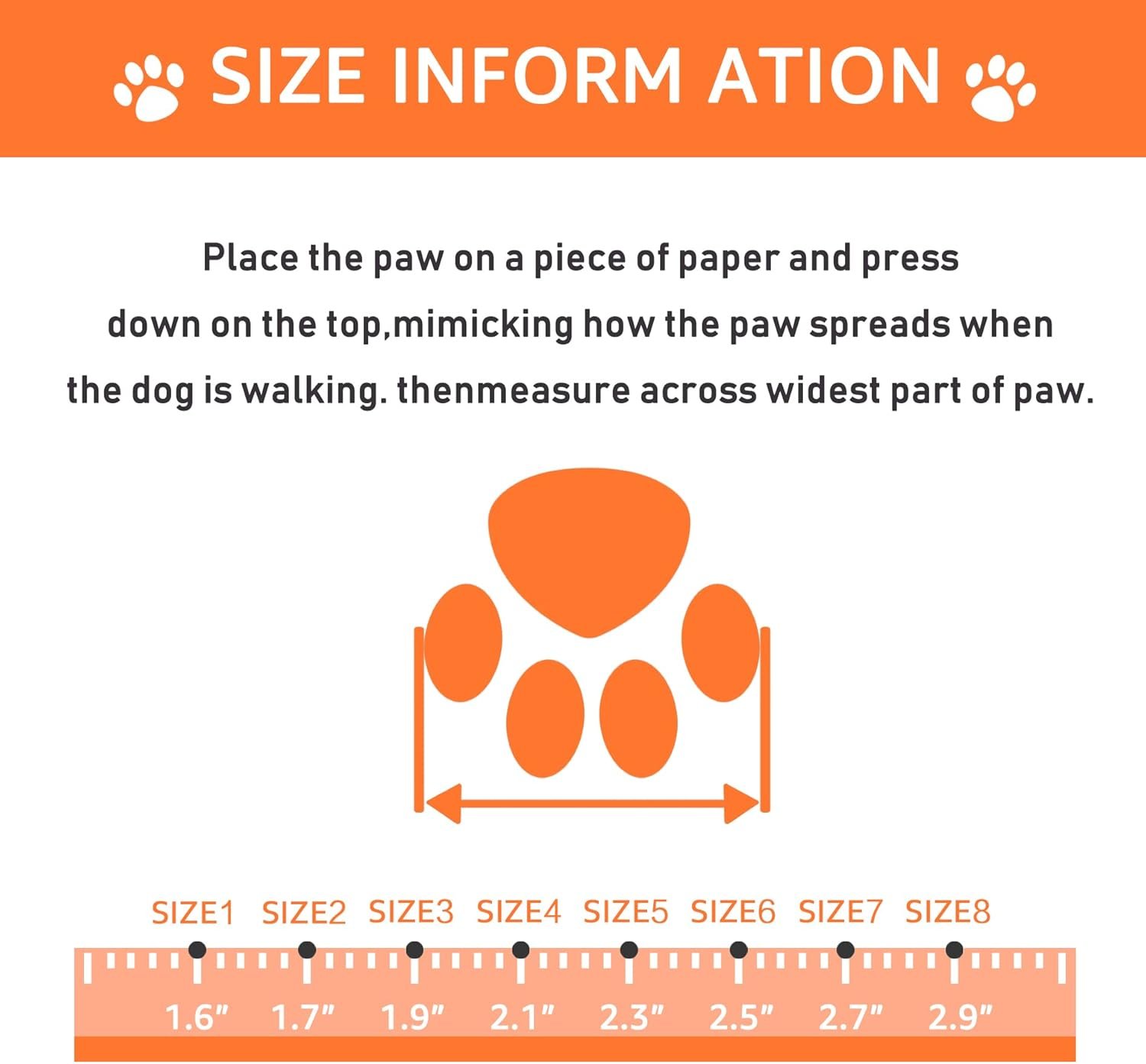 Dog Boots,Waterproof Dog Shoes,Dog Booties with Reflective Strips Rugged Anti-Slip Sole and Skid-Proof,Outdoor Dog Shoes for Medium Large Dogs 4Pcs Orange-Size 7 - Image 2