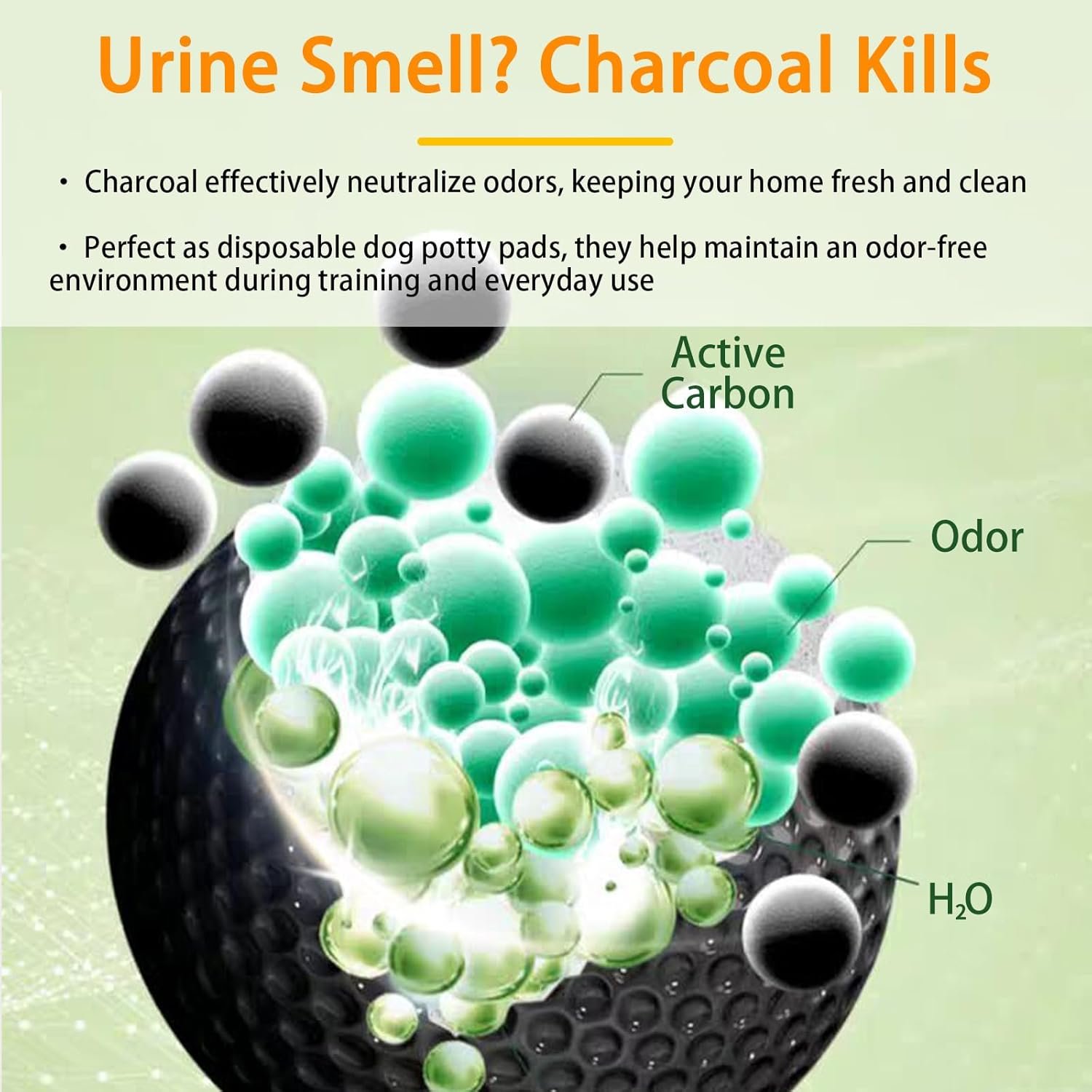 Dog and Puppy Pee Pads 100 Count, 23'' x 30'' Charcoal Odor-Control Puppy Pads with Leak-Proof Quick-Dry Design, Pet Training Pads for Potty Training Strong Absorbency - Image 2