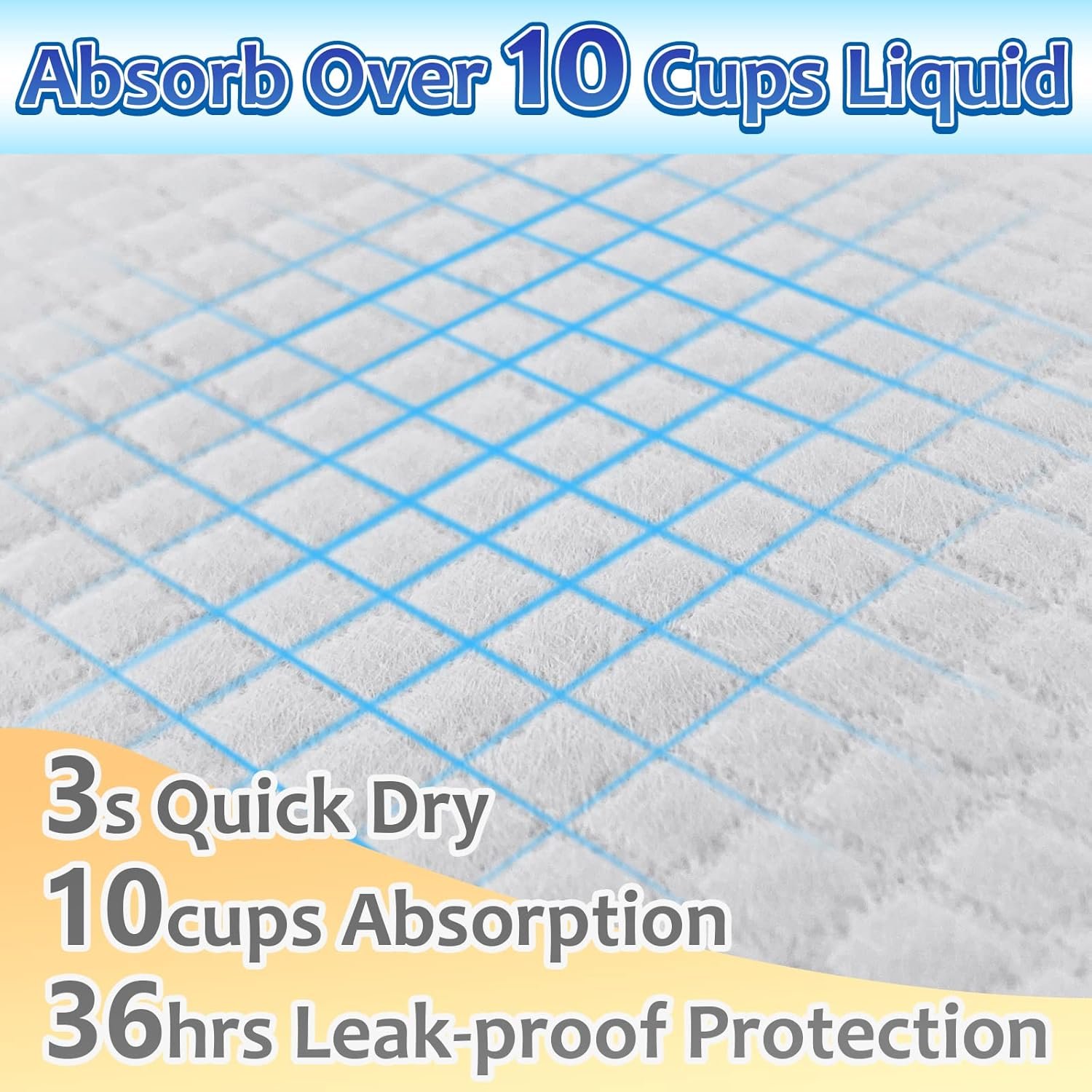 XL Puppy Pads 40 Count, Thicken Pee Pads for Dogs, 28"x34" Dog Pee Pads Extra Large, Disposable Urine Bed Pads for Doggy, Potty Pads for Doggie, Large Dog Pads, Piddle Pads X-Large - Image 2